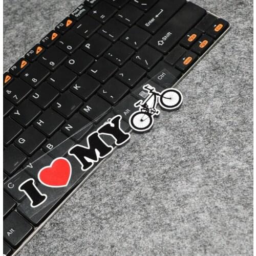 GalonDeco MTB Bike Reflective Safety Stickers Decals I Love My Bike Waterproof Scratch Cover Sticker 13x3cm