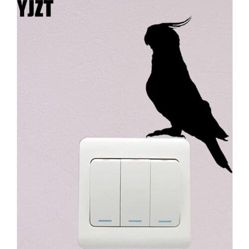 YJZT I Love Bird Vinyl Decal Wall Switch Sticker Home Decor Funny Animal Cartoon Creative Pattern 17SS0466