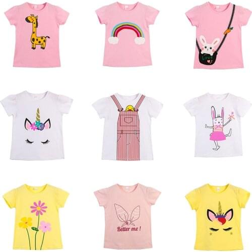 YOFEEL Girls' Printed T-Shirts