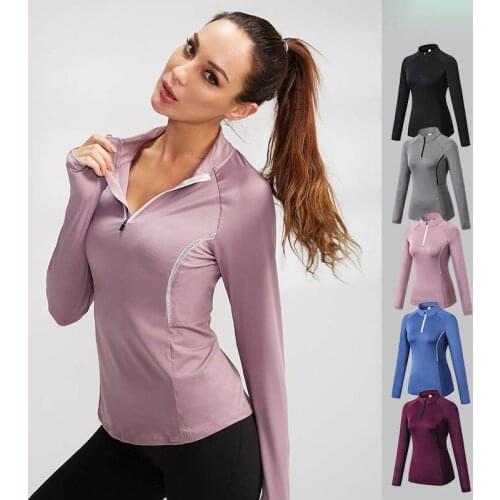 Women Fitness Tops Workout Training Exercise Gym T Shirts Sport Sweatshirt T-shirt Yoga Hoodies Running Long Sleeve Tees 02517