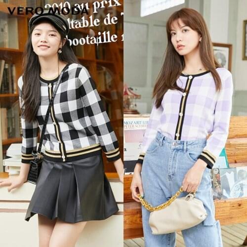 Vero Moda Women Vintage Button Decorated 3/4 Sleeve Knitted Top Sweater | 320324007