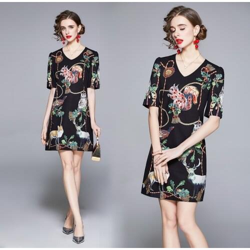 HAYBLST Brand Dress Dress Y2k Dresses For Women 2021 Summer Clothes Short Sleeve Kawaii PlusSize European Style Fashion Clothing