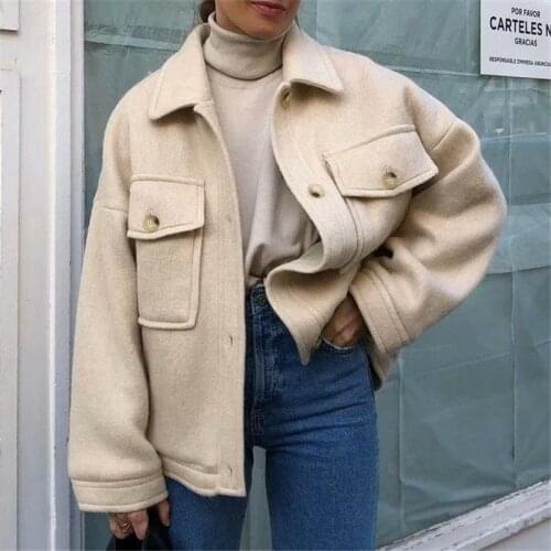 ZXQJ Women's Beige Coats