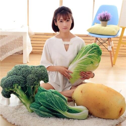 1pcs Creative 3D Food Vegetable Stuffed Toy Plush Doll Throw Pillow Cushion Cosplay Prop Home Decor for Boy Girl Gift