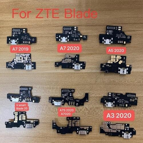 10pcs Charger Board Flex Cable USB Charging Dock Connector Microphone For ZTE A7 2019 A7S 2020 A5 2020 V Smart Blade 20 A3 2020