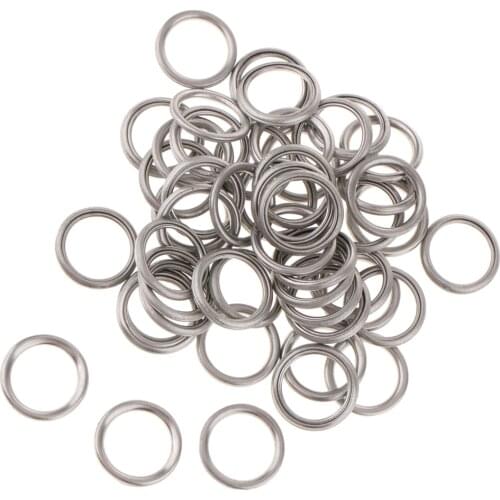 50 Pcs Oil Drain Plug Washer Gaskets MD050317 Fits For Mitsubishi V5 V6 Aluminium Alloy