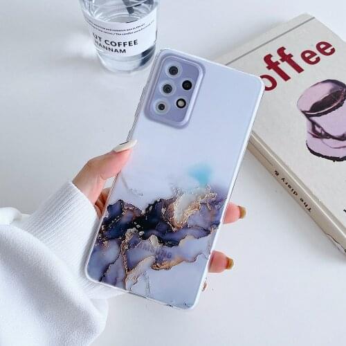 Watercolor Marble Pattern Case for Samsung S21 Plus Ultra S21 FE Case Transparent Soft Phone Case for Samsung S21 Ultra 5G Cover