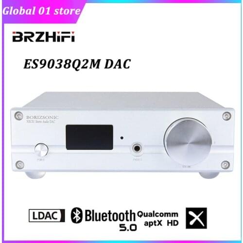 BRZHIFI DAC Audio Decoder ES9038Q2M Decoding XMOS XU208 USB PCM384KHz 32Bit DSD256 Bluetooth 5.0 Support LDAC APTX-HD RCA Output