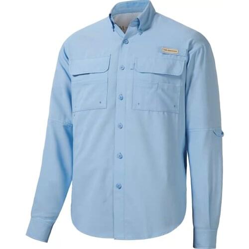 BASSDASH Mens UPF 50 Long Sleeve Fishing Button Down Shirt Performance Quick Dry FS21M
