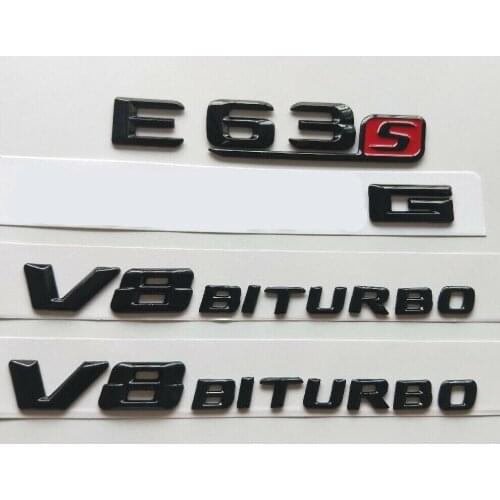 Gloss Black 3D Letters E63s FOR A M G V8 BITURBO Emblems W212 W213