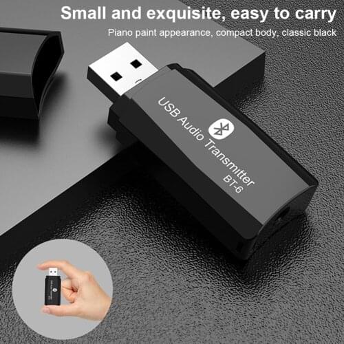 2 In 1 Bluetooth Adapter USB5.0 Bluetooth Transmitter Receiver TV Computer Blue Car Adapter for CD-Like Voice Enjoyment