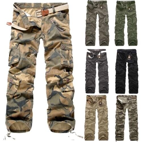 Cargo Pants Men 2021 New Camouflage Trousers Casual Multi-pocket Army Work Combat Pants Mens Military Cargo Pants Plus Size