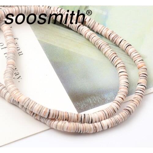 4.5mm Size Shell Spacer Beads Oblate 58cm Handmade Beads for Jewelry Making DIY Fashion Women Bracelet Decoration Gift