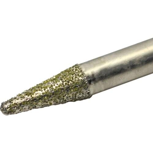 1pc 20deg 8*3mm cnc router Electroplated diamond stone carving tool stone engraving machine cutter stone cutting bits