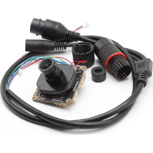 HD 4MP Full Network Audio CCTV POE IP Camera Module Security IPC board H.265 ONVIF with POE cable lens