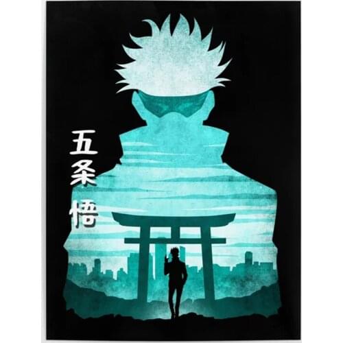 HD Printed Minimalist Silhouette Gojo Canvas Painting Wall Art Modular Poster Home Decoration For Living Room No Frame Pictures