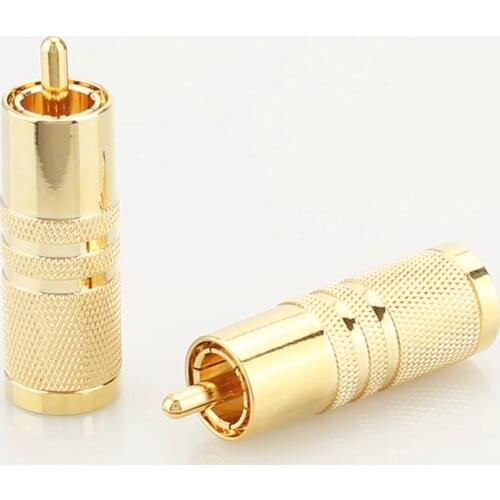 HIFI audio 4pcs Cardas RCA 24K Gold plated Male GSMO RCA plug for RCA interconnect cable