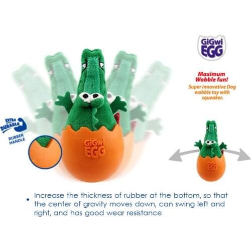 Pet Dog Toys Spider Crocodile Dinosaur Egg Dogs Molar Toys Tumbler Egg Shell Plush Interactive Funny Game Toy Pet Supplies