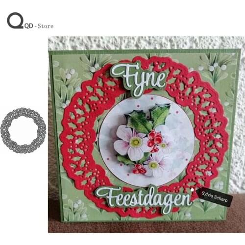 Circle Garland Background Metal Cutting Dies Scrapbooking Handmade Tools DIY Card Make Mould Model Craft Decoration New 2021
