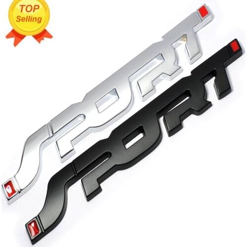 3D Metal Car Trunk Racing SPORT Emblem Badge Decal Sticker For Kia Rio K2 3 Ceed Sportage Sorento Cerato Armrest Soul Picanto
