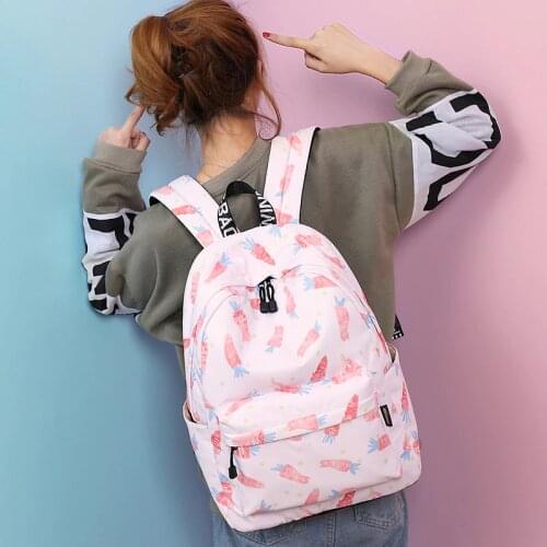 Young Girl Schoolbag Cute Student School Backpack Printed Waterproof Bagpack Primary School Book Bags For Teenage Gir