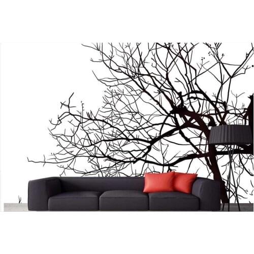 Non woven wallpaper tree 3D stereoscopic TV background wallpaper the living room bedroom 3d photo wallpaper Wall Decoration