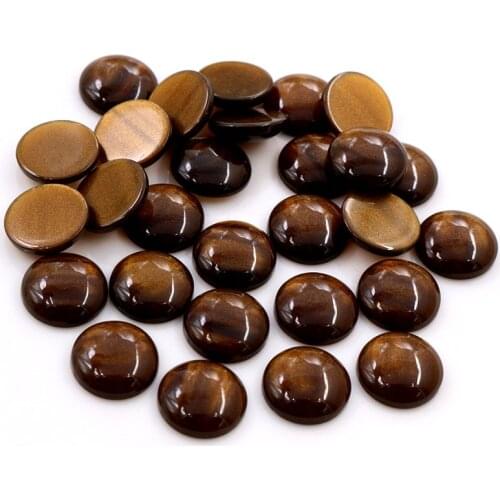 New Fashion 40pcs 12mm Amber Style Color High Quality Flat Back Resin Flower Cabochons Cameo G4-37