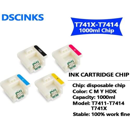 2020 new T741X HDK C M Y ink chip For Epson Surecolor F6000 F7000 F6200 F7200 F6270 F7270 F7100 F9200 F9300 F9370 Printer chips