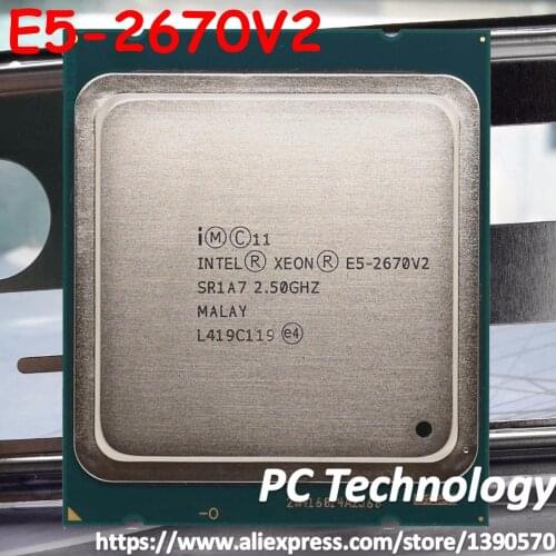 Original Intel Xeon OEM Version CPU E5 2670V2 SR1A7 2.50GHz 10-core 25M LGA2011 E5-2670V2 Processor free shipping