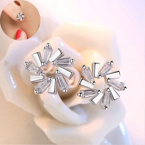 Flower Shaped Stunning Designer Stud Earrings Womens Girls Jewellery Party Gift