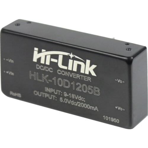 DC DC Converter HLK-10D1205B 5V10W2000mA Transfer 86%Typ 100ms Start Isolated Power Module Replace HDD10-24S05B1