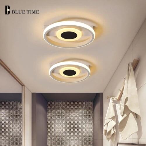Simple White Led Ceiling Lights For Bedroom Corridor Aisle Kitchen Living room Ceiling Lamp Home Light Metal Lustre Luminaries
