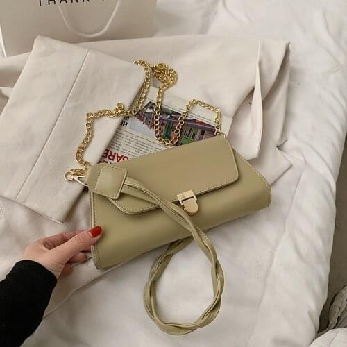 Solid Color PU Leather Shoulder Bags For Women 2021 Lock Handbags Small Travel Hand Bag Lady Fashion Bags