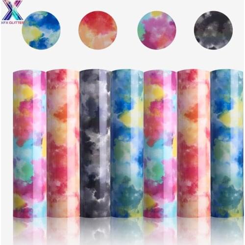 XFX HTV Transfer Vinyl 25*100cm Cricut Changing Clouds Color PU Heat Transfer Vinyl Heat Cricut Press Machine Tshirt Iron on HTV