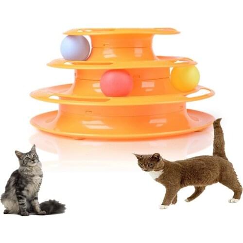 Funny Cat Pet Toy Cat Toys Intelligence Triple Play Disc Cat Toys Balls For Fun and Entertainment