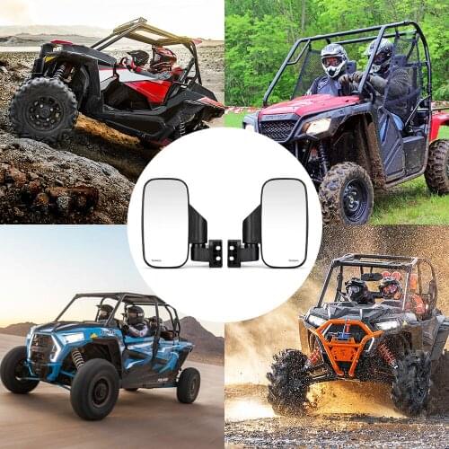 UTV 1.75" 2" Mirrors For Can Am Maverick X3 Mirrors Side Rear View w/ Free Rivets for Polaris RZR 800 900 1000 RZR PRO XP 2020