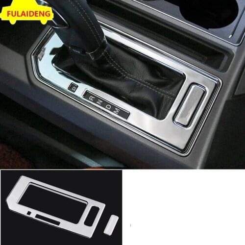 2pcs For Ford F150 F-150 2016-2018 ABS Chrome Interior Gear Shift Frame Cover Trim car styling accessories