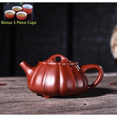 260ml Yixing Purple Clay Teapot Genuine Full Handmade Ore Dahongpao Streaks Tea Pot Kung Fu Teapot Tea Set Free Shipping