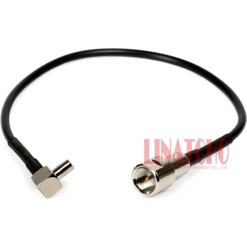 30CM Right angle TS9 male to FME male RG174 jumper connecting cable