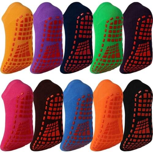 5 Pairs Women Cotton Pilates Trampoline Ballet Yoga Socks Adult/Child Home Ankle Sport Socks Silicone Anti-Slip Grip Yoga Sock