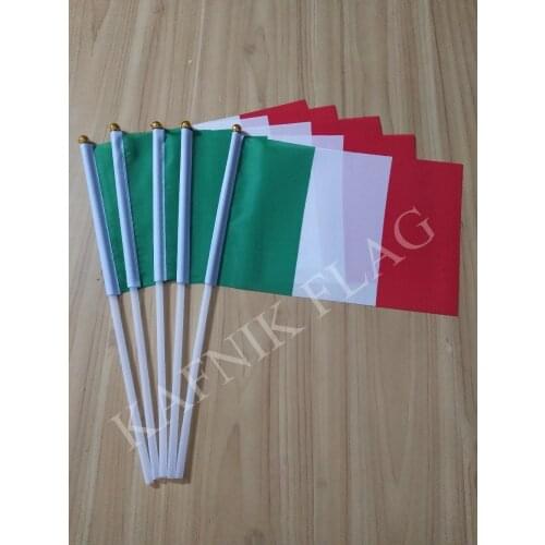 KAFNIK,5pcs Italy Hand flag Waving National Flag,free shipping