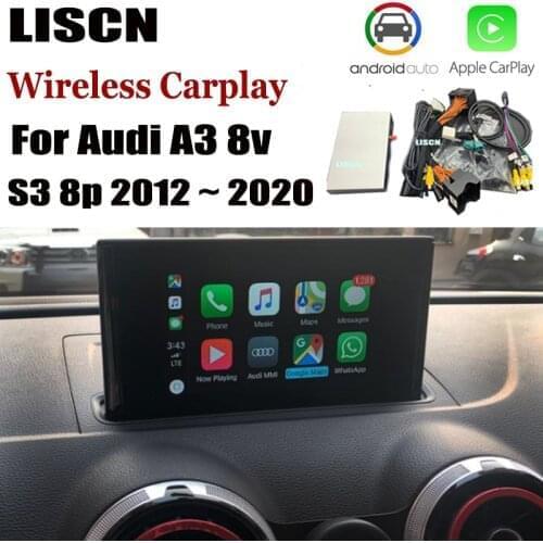 Wireless wifi Carplay For Audi A3 8v S3 8p MMI 3G 2010 ~ 2020 Adapter Android carlife OEM Display Improve Kits Front rear camera