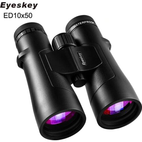 Eyeskey ED 10x50 Binoculars lll Night Vision Waterproof Super-Multi Coating Bak4 Prism Optics High Power Telescope for Hunting