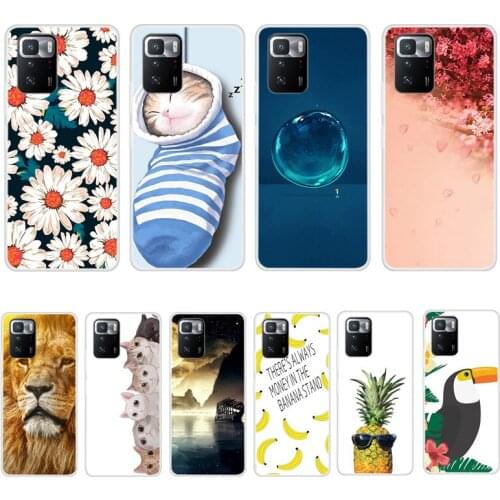 Case For Redmi Note 10 Pro 5G Phone Cover Back Fitness Silicone Bumper Softness TPU With Colorful Printing