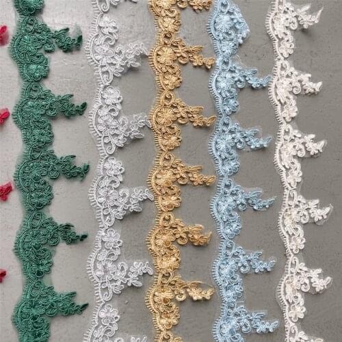 Color Car Bone Embroidery Lace Performance Costume Evening Dress Wedding Veil Accessories DIY Sewing Material RS3247