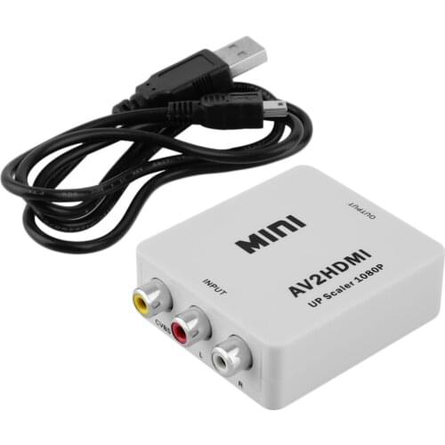 Dinto New Mini Composite AV to HDMI Converter Adapter Converter RCA CVBS to HDMI AV2HDMI Box UP Scaler 1080P DVD