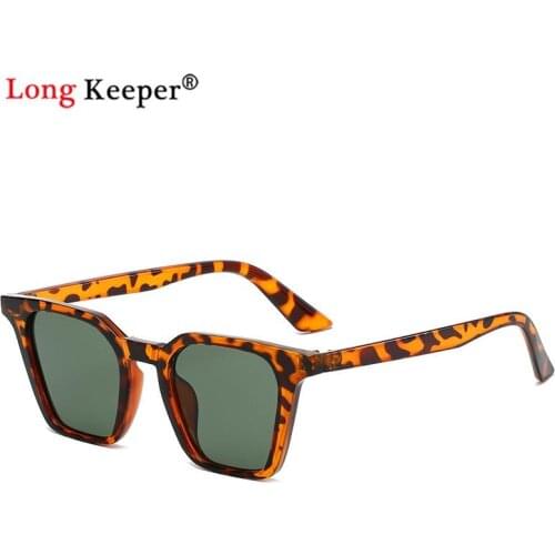 Designer Glasses Men Women Vintage Square Cat Eye Sunglasses Black Leopard Shining Glasses Green Sunglass oculos de sol Unisex