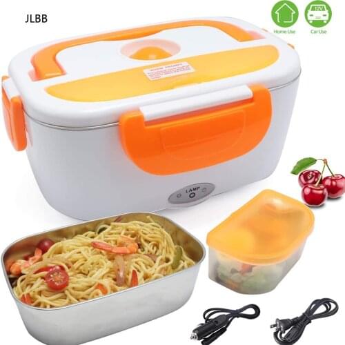 110V 220V 12V Electric Lunch Box for Car Home Office Electric Heating Lunch Box Food Container for Food Keep Warmer US EU Plug