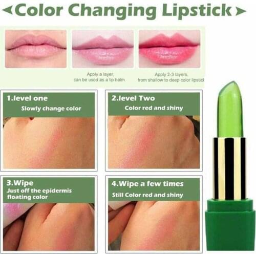 Aloe Gel Chameleon Jelly Lipstick Plant Temperature Lip Vera Lipstick Jelly Gel Coloring Change Aloe Balm F6G7