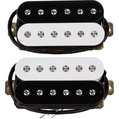High Output Guitar Pickup Double Coil Humbucker Pickups Neck and Bridge Set Black & White